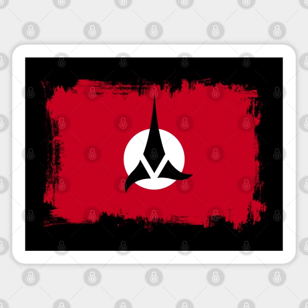 STAR TREK KLINGON FLAG Sticker by ROBZILLA